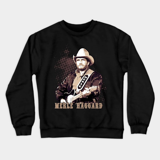 Merle Haggard Crewneck Sweatshirt by Degiab